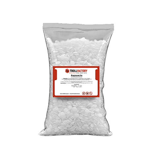 TFC Troll Factory Rapswachs 1 kg Kerzenwachs vegan Kerzen gießen Kerzen selber machen Naturbasis TOP Wachs Pastillen Perlen von TFC Troll Factory