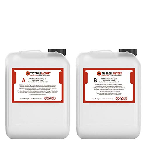 TFC Troll Factory Silikon Kautschuk Typ 13 I Dubliersilikon, sehr weich I transluzent I 10 kg (2 x 5 kg) von TFC Troll Factory