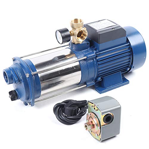 1800W/2200W Gartenpumpe Kreiselpumpe Edelstahl 9000L/H Leistungsstarke Centrifugal Jetpumpe 230V,2,6 PS (2200W) von TFCFL