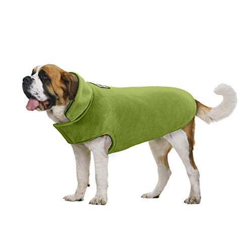 TFENG Hundejacke für Hunde Brust 32-44cm, Rückenlänge 26cm, Hals 22-34cm Wasserdicht Hundemantel gepolstert Puffer Weste Welpen (Grün, Größe XS) von TFENG