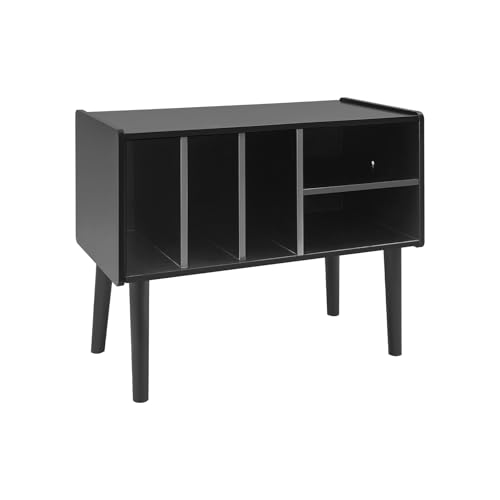 TFGXUE Plattenspielertisch, Schallplattenständer Mittelalterlicher Retro-Stil, 5 Fächer Plattenspieler Regal, Klassisch Plattenspieler Tisch, 80 x 40 x 68 cm, Schwarz TFGXUE Plattenspielertisch, Schallplattenständer Mittelalterlicher Retro-Stil, 5 Fächer Plattenspieler Regal, Klassisch Plattenspieler Tisch, 80 x 40 x 68 cm, Schwarz von TFGXUE