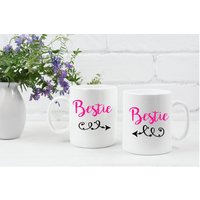 Bestie Mug Geschenkset - Passende Weiße Kaffeetassen von TFGraphicsCornwall