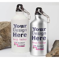 Personalisierte Aluminium Sportflasche Benutzerdefinierte 600Ml Reisewasserflasche von TFGraphicsCornwall