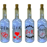 Personalisierte Led-Flasche - Benutzerdefinierte Anfangslicht, Hochzeitsjubiläumsgeschenk von TFGraphicsCornwall
