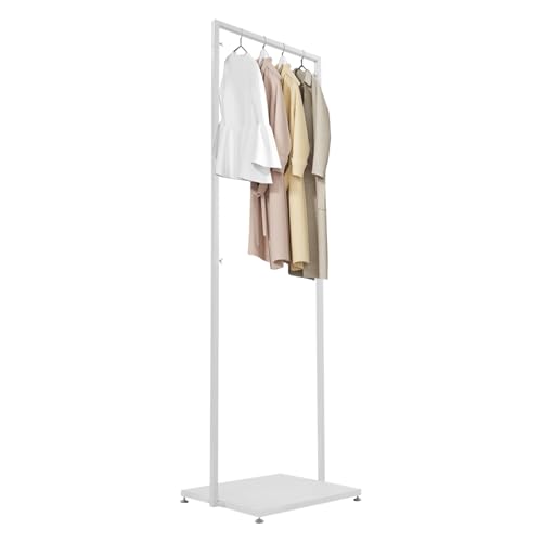 TFIANYNI 160cm Kleiderständer Freistehend, Mit 4 Ausgleichsfüße Und Basis, Freistehende Kleiderstange Aus Stahl Und Eisen, Display Assistent, Haushalt/Gewerbe (Weiß, 50cm L) von TFIANYNI