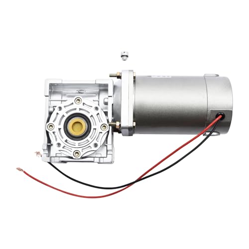 TFIANYNI 24V/12V 200W DC Getriebemotor, Elektromotor 1800RPM 50K Übersetzung, Metall Getriebe Untersetzungsmotor mit starker Leistung für Industrie und Maschinenbau (DC12V) von TFIANYNI