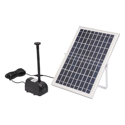 TFIANYNI Solar Wasserpumpe Für Brunnen, 1000L/H 10W Brunnenpumpe, IP68 Wasserdicht, Bürstenlos, Leise, Mit Neigbarem Solarpanel (17V), Für Gartenteich, Springbrunnen, Aquarium von TFIANYNI
