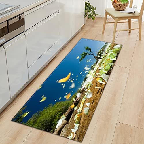 TFLABS Küchenläufer Waschbar rutschfest Küchenmatte Schmetterlinge & Bäume Küchenmatte für Küche und Bar Teppich Läufer waschbare Küchenläufer Küche Deko 60 x 180cm TFLABS Küchenläufer Waschbar rutschfest Küchenmatte Schmetterlinge & Bäume Küchenmatte für Küche und Bar Teppich Läufer waschbare Küchenläufer Küche Deko 60 x 180cm von TFLABS