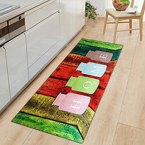 TFLABS rutschfeste Küchenmatten Board & Bottle Home Teppiche Waschbare Gummiunterlage Fußmatte Mikrofaser Teppichset 60 x 180cm von TFLABS
