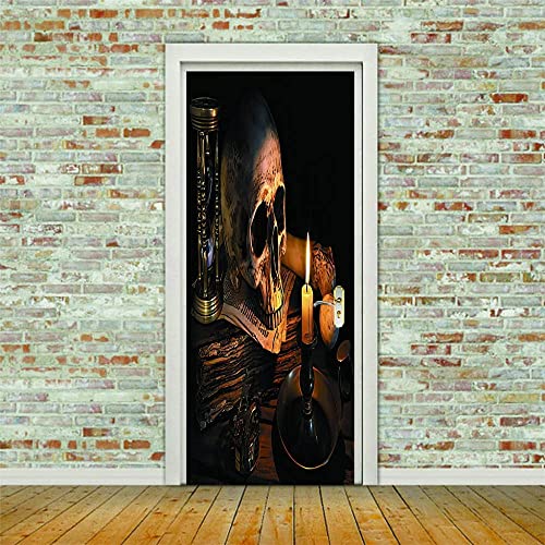 Türtapete Selbstklebend Kerze Totenkopf Halloween 77 X 200 Cm Türtapete Selbstklebend Türposter,Fototapete Selbstklebend 3D Pvc Türaufkleber Diy Türbild,Türfolie Poster Tapete - Kinderzimmer Wohnzim Türtapete Selbstklebend Kerze Totenkopf Halloween 77 X 200 Cm Türtapete Selbstklebend Türposter,Fototapete Selbstklebend 3D Pvc Türaufkleber Diy Türbild,Türfolie Poster Tapete - Kinderzimmer Wohnzim von TFLABS
