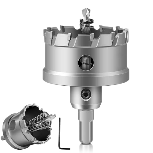 Lochsäge 68 mm, TCT Carbid Bohrer Kreis Loch Saw Metalle Lochschneider mit Dreieckiger Schaft für Löcher in Edelstahl Eisen Holz von TFLPUO