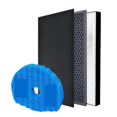 TFNVYQQZ Filter Hepa, for FZ-C150HFE FZ-C150DFE FZ-C100MFE Luftreiniger Hepa-Filter Und Kohlefilter, Kompatibel for Sharp, for KC-A60E KC-860E KC-C150E KC-860U Serie(3pcs) von TFNVYQQZ