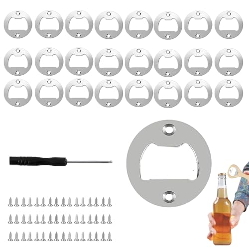 25 Stück Flaschenöffner Rohling Bieröffner Einsätze Hardware-Kit mit Schrauben für Küche Bar Restaurant Flaschenöffner Harzformen DIY Basteln von TFSYLISA