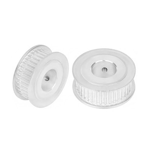 2 Stück HTD 5M 10 Zähne Zahnriemenscheibe Synchronus Radbohrung 4/5/6/6,35 mm Aluminium Umlenkrolle 5M-10T 16mm Breite for HTD5M Zahnriemen(5mm) von TFZSRFFAX