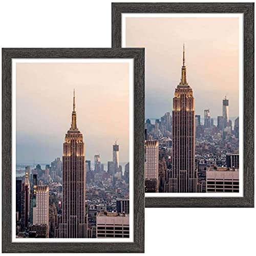 TFlower 2er Set Bilderrahmen Fotorahmen 15.5 x 20.5 cm Holz-Rahmen mit bruchsicherem Acrylglas, ideal für Tabelle und Wand Dekoration in Dunkelgrau TFlower 2er Set Bilderrahmen Fotorahmen 15.5 x 20.5 cm Holz-Rahmen mit bruchsicherem Acrylglas, ideal für Tabelle und Wand Dekoration in Dunkelgrau von TFlower
