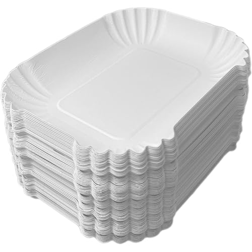 TG-GENT Pommes Schalen 250 Stück KU41 in weiß | 13,5 x 17,5 x 3cm Pommesschalen aus Pappe & Currywurst Schale | Pappschalen Einweg bzw. Einwegteller für Gastronomie, Events & den privaten Gebrauch von TG-GENT