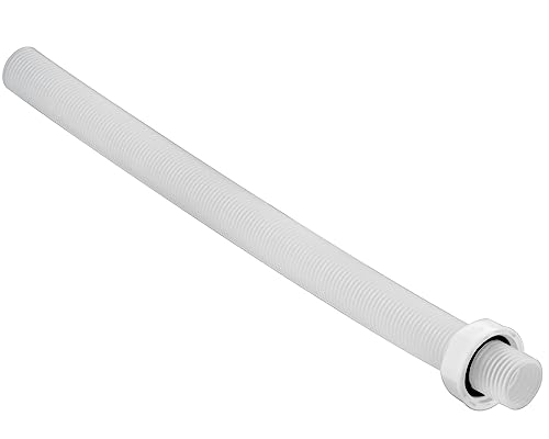 TG-Kunststoffe Wellrohr NW 25 mit 400 mm Länge und 1 Zoll Verschraubung inkl. Dichtung/Überlaufverbindung von TG Kunststoffverarbeitung
