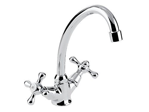 Nostalgie Retro Küchen Armatur Schwenkbar Spüle Kreuzgriff b205 von TG
