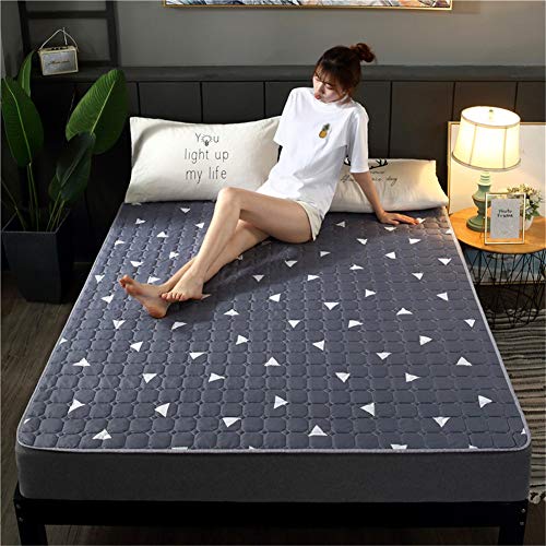 Japanische Tatami matratze Anti-rutsch Quilted Double Bodenmatratze Atmungsaktiv Single Futonbett Matratze Lass Keine Baumwolle Laufen Für Student Schlafsaal etcB-180x220cm(71x87inch) von TGBY