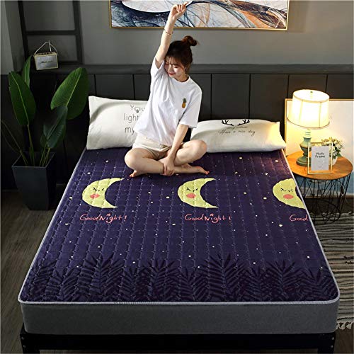 Japanische Tatami matratze Anti-rutsch Quilted Double Bodenmatratze Atmungsaktiv Single Futonbett Matratze Lass Keine Baumwolle Laufen Für Student Schlafsaal etcE-90x200cm(35x79inch) von TGBY