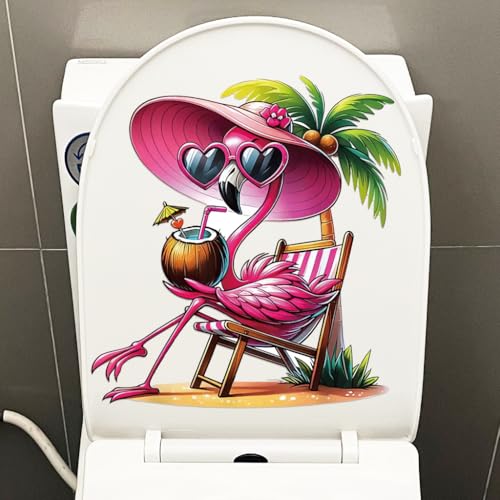 TGBYHU 29,5 x 29,5 cm, 2–4 Stück, Flamingo, Selbstklebende Toilettenaufkleber, wasserdichte Toilettensitz-Aufkleber für Badezimmer, lustige PVC-Wand-WC-Aufkleber TGBYHU 29,5 x 29,5 cm, 2–4 Stück, Flamingo, Selbstklebende Toilettenaufkleber, wasserdichte Toilettensitz-Aufkleber für Badezimmer, lustige PVC-Wand-WC-Aufkleber von TGBYHU