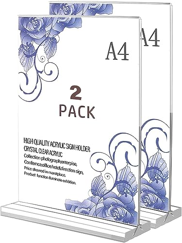 Acryl-Zeichen, A4/A5 Acryl-Schilderhalter-Displayständer, mehrere Größen(A4-2PACK) von TGDGFKIAS