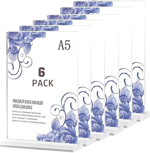 Acryl-Zeichen, A4/A5 Acryl-Schilderhalter-Displayständer, mehrere Größen(A5-6PACK) von TGDGFKIAS