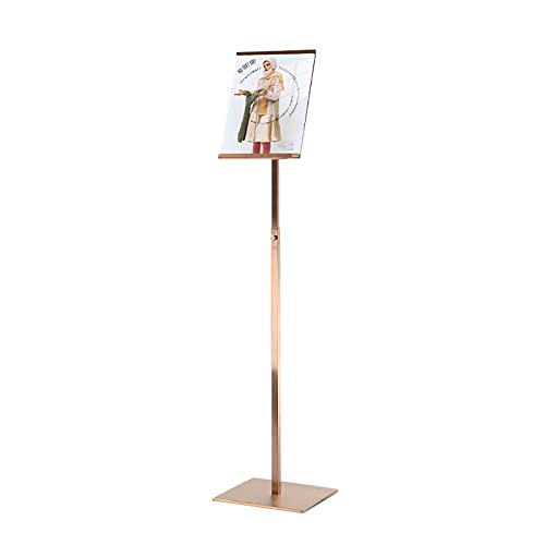 Acryl-Zeichen, A4 Schildhalter Posterständer Höhenverstellbar 34,3-58,3 Zoll Querformat Hochformat Display Multicolor(Titaniumgold) von TGDGFKIAS