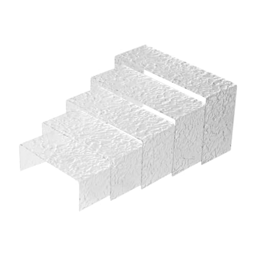 Acryl zeigt, 5 Stück Acryl-Präsentationsständer, U-Form, Wasserwellen-Design, transparent, mehrere Größen von TGDGFKIAS