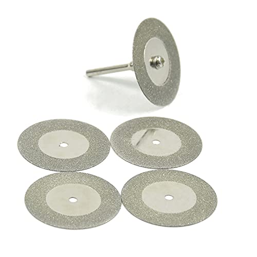 Diamantenfliesen, 5er-Pack Diamant-Trennscheiben-Set mit Dorn for Dremel 16–60 mm(5pc 30mm With Shank) von TGDGFKIAS