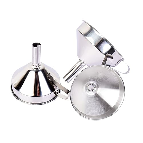 Edelstahl-Trichter, 3-teiliges Küchen-Set for Befüllen von Flaschen, robust und aus Metall for Umfüllen von trockenen Flüssigkeiten Edelstahl-Trichter, 3-teiliges Küchen-Set for Befüllen von Flaschen, robust und aus Metall for Umfüllen von trockenen Flüssigkeiten von TGDGFKIAS