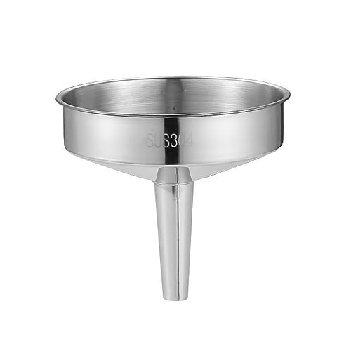 Edelstahl-Trichter, Große Küche mit Siebfilter for Umfüllen von Flüssigkeiten, Kaffee, Milch, Kochtrichter aus Metall, rostet nicht leicht(30 * 21cm) von TGDGFKIAS