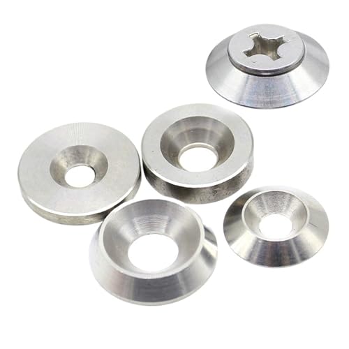 Metallische Stücke, Edelstahl M3 M4 M5 M6 M8 M10 M12 Flache Konische Senkkopf Konkave Konvexe Scheiben Silber(CONE M4x13x3.2) von TGDGFKIAS