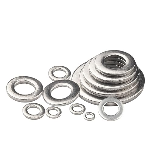 Metallische Stücke, Flache Unterlegscheiben, Edelstahl 304, M1,6 bis M22, mehrere Größen, Packung mit 2 bis 100 Stück(M4x20x1.2 x10pcs) von TGDGFKIAS
