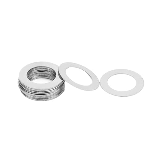 Metallische Stücke, Flache Unterlegscheiben aus Edelstahl, M3 bis M40, Packung mit mehreren Größen, Dicke 0,1–1,0 mm(0.2mm Thickness) von TGDGFKIAS