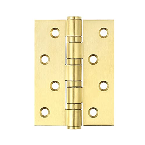 Scharniere für Türen, 1 Pcs Edelstahl Tür Scharnier 4x3x3 Multicolor for Holz Türen(Brushed Gold) von TGDGFKIAS