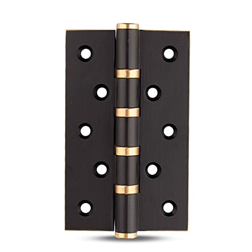 Scharniere für Türen, 5-Zoll-Kupfer-Flachtürscharnier mit offenem Pufferlager for Innentüren aus Holz, mehrfarbig(Black) von TGDGFKIAS