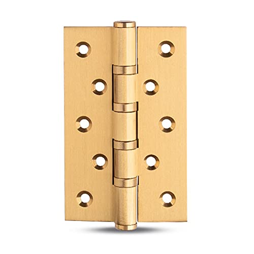 Scharniere für Türen, 5-Zoll-Kupfer-Flachtürscharnier mit offenem Pufferlager for Innentüren aus Holz, mehrfarbig(Gold) von TGDGFKIAS