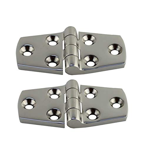 Scharniere für Türen, Edelstahl Marine Strap Scharniere mit 6 Löchern 2er Pack 38x(76-102) mm Silber(50x102mm) von TGDGFKIAS