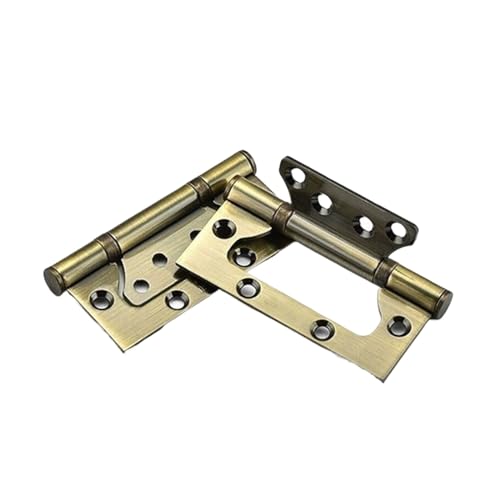 Scharniere für Türen, Packung mit 2 Türscharnieren aus Edelstahl mit Kugellager, mehrfarbig, 100 x 74 mm(Black-4 Inch) von TGDGFKIAS