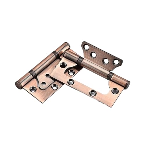 Scharniere für Türen, Packung mit 2 Türscharnieren aus Edelstahl mit Kugellager, mehrfarbig, 100 x 74 mm(Pink-4 Inch) von TGDGFKIAS