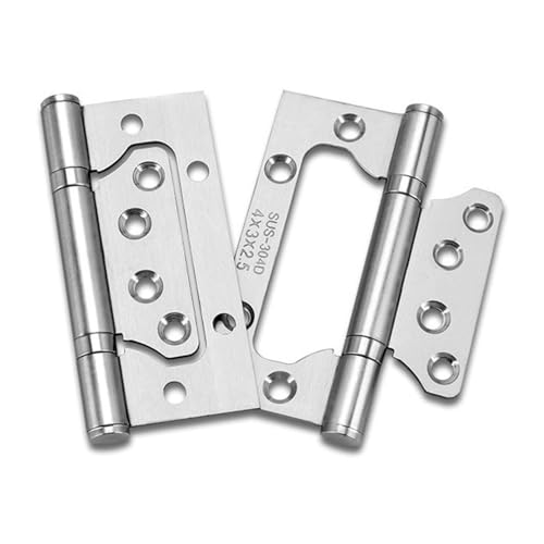 Scharniere für Türen, Packung mit 2 unsichtbaren Federtürscharnieren aus Edelstahl 304, 4 Zoll und 5 Zoll(L4 Inch T2.0mm) von TGDGFKIAS