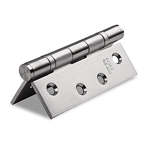 Scharniere für Türen, Türscharniere, flach, Edelstahl SUS 304, 2 Stück, silberfarben, 4 Zoll Scharniere für Türen, Türscharniere, flach, Edelstahl SUS 304, 2 Stück, silberfarben, 4 Zoll von TGDGFKIAS