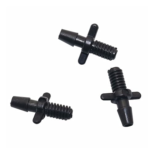 Schlauch-Kopfzubehör, 50 Stück Schwarzer Kunststoff-Doppel-Stichverbinder mit 5 mm Gewinde for 3-5 mm Schlauch Mikrobewässerung von TGDGFKIAS