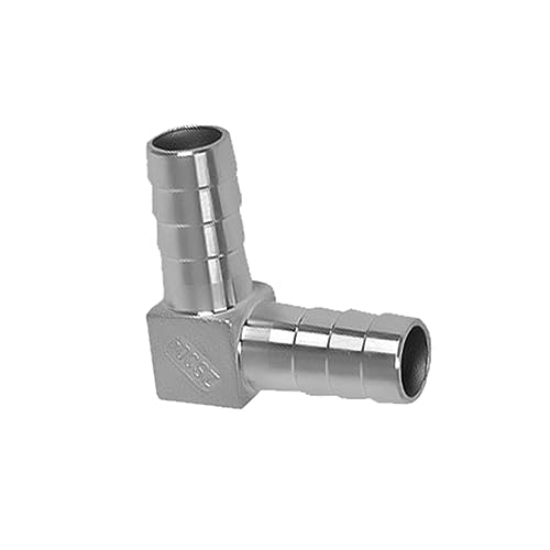 Schlauch-Kopfzubehör, Mehrere Größen 304 Edelstahl Schlauch Barb BSP Gewinde Rohr Fitting Anschluss T YL Kreuz Ellenbogen(L-type,20mm) von TGDGFKIAS