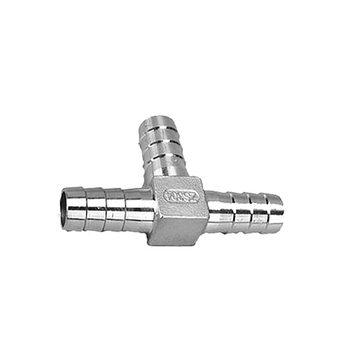 Schlauch-Kopfzubehör, Mehrere Größen 304 Edelstahl Schlauch Barb BSP Gewinde Rohr Fitting Anschluss T YL Kreuz Ellenbogen(T-type,8mm) von TGDGFKIAS