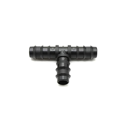 Schlauch-Kopfzubehör, Packung mit 10 geraden Ellenbogen T PE Micro Spray Bewässerung Rohr Armaturen mehrere Größen(Tee,25mm) von TGDGFKIAS