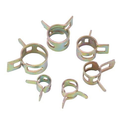 Silberne Jubiläum, 10 STÜCKE Federklammern Stahl Heizölleitung Wasserschlauch Rohrverschluss Rohrschelle Zubehör for Boote Motorräder(9mm) von TGDGFKIAS