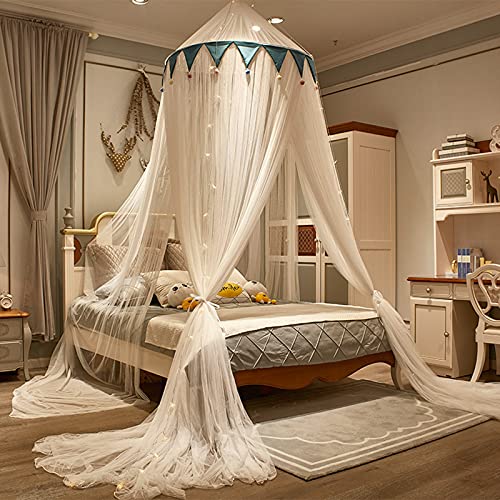 TGDGFKIAS Betten mit Moskitonetzen, Baldachin-Moskitonetz for Einzel- bis Kingsize-Betten und Kinderbetten, Mehrfarbig(Blu) von TGDGFKIAS