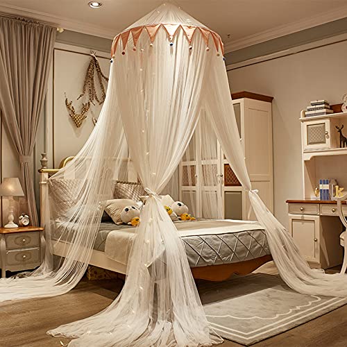 TGDGFKIAS Betten mit Moskitonetzen, Baldachin-Moskitonetz for Einzel- bis Kingsize-Betten und Kinderbetten, Mehrfarbig(Oranje) von TGDGFKIAS
